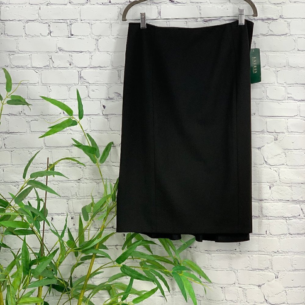 Lauren Ralph Lauren Black Skirt w/ Peplum Detail